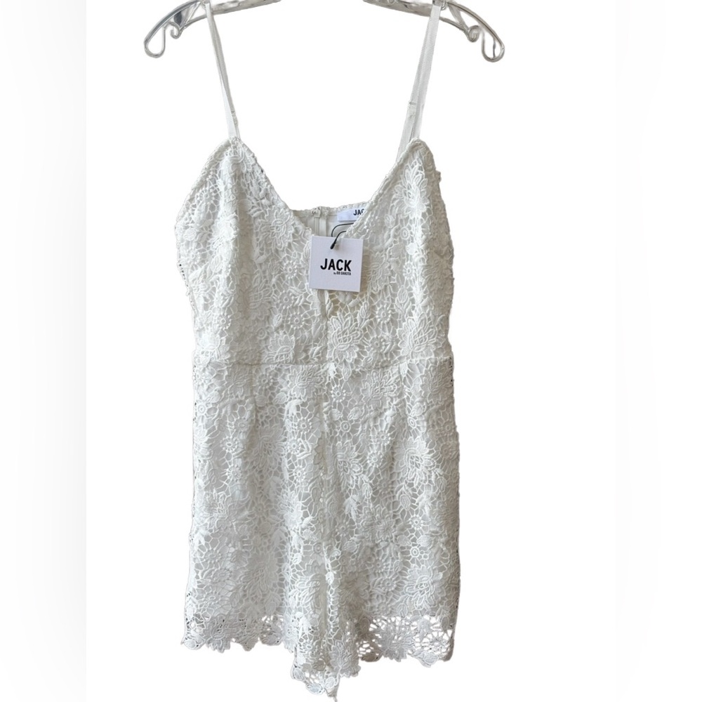 NWT Jack by BB Dakota off white lace eyelash romper, size 4